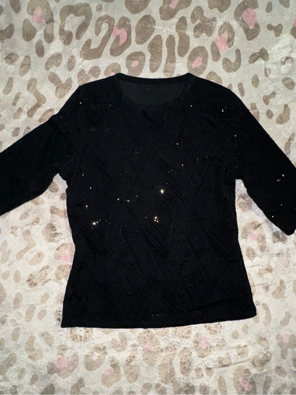 Michael Kors Black Embellished Knit Top